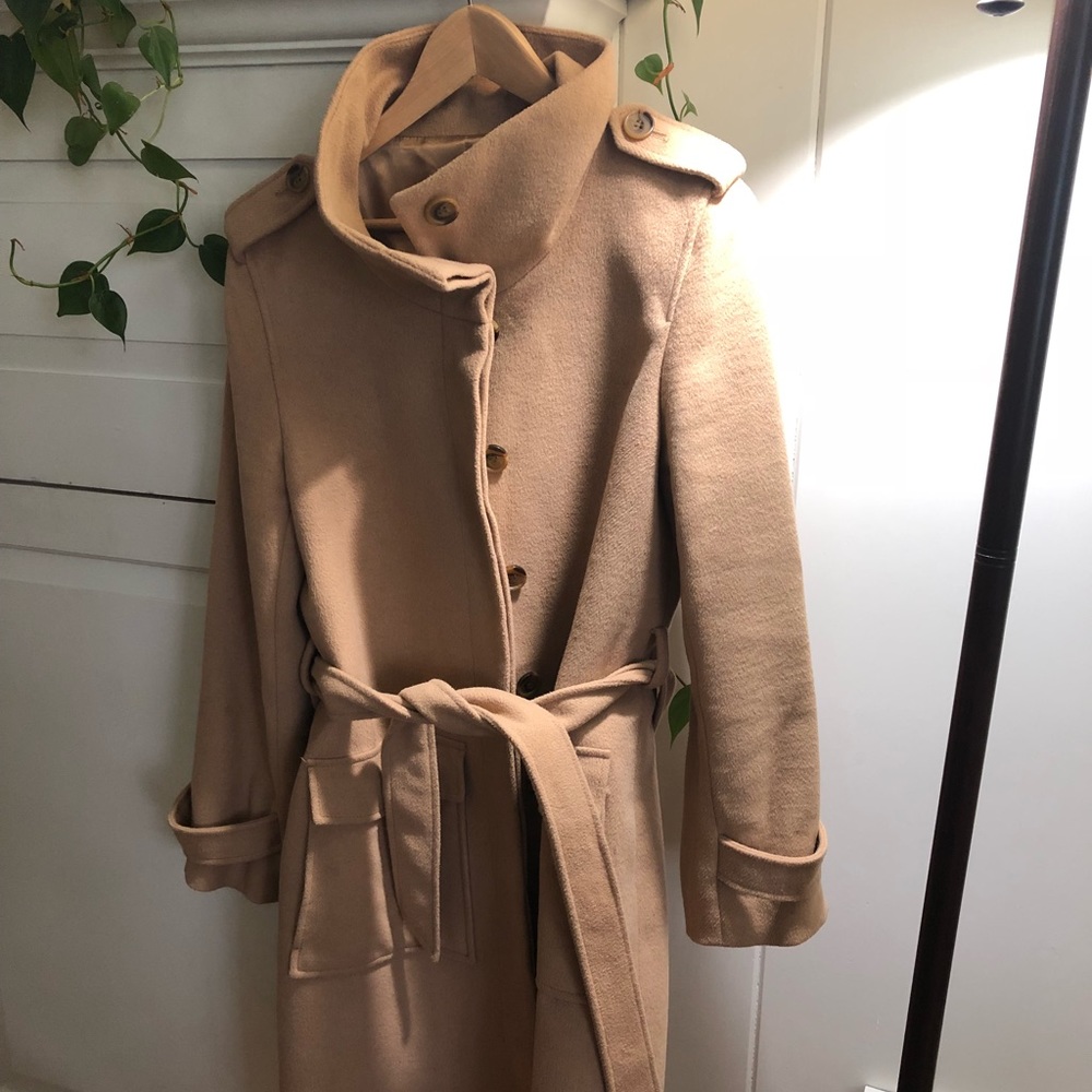 Loft camel winter trench